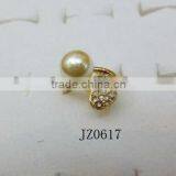 18k Gold Pearl Designs Vogue Jewelry Wedding Ring thumbnail-1