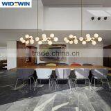 Model New Pendant Lamps Hotel Lobby Opal Glass Chandelier Lights thumbnail-2