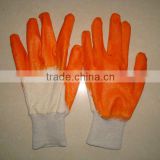 Flannelette nitrile labor gloves