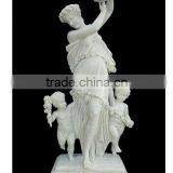 Pure White Peaceful Marble Statue Sculpture