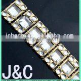 Crystal Acrylic Stone Shinny Plastic Tape Trimming