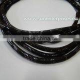 Leather With Chain -Eco Leather With Silver Ball Chains-10mm- Beige thumbnail-5