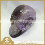 Amethyst Rock Head Crystal Skull / Hand Carved Amethyst Crystal Skull Wholesale thumbnail-1