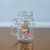 Wholesale mason jar with lid and straw for Christamas