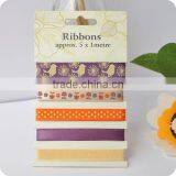 Pattern Ribbon, Grosgrain Ribbon ,wedding Ribbon Set , Scrapbooking Ribbon, Ribbon for Bowing thumbnail-1