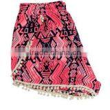 Fashion Women Printed Summer Casual Patchwork Pants Women Fashion High Waist Pants Women Short Pants Women Pants thumbnail-5