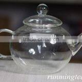 Borosilicate Glass Pot With Stainless Steel Insert Spout ,540ml