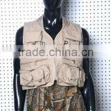 2016 New Hot Sale Fashion Cream Fishing Vest Working Vest With Many Pockets thumbnail-1