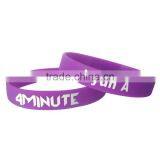 Wholesale Custom Logo Print Diy Silicone Wristband thumbnail-1
