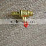 high quality 1/4" 3/8" 1/2" brass valve with one male thread and another hose barb