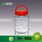 Food Grade Clear Dry Food Candy 1 Litre Plastic Bottle With Handle thumbnail-3