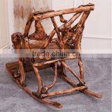 Southeast Asia Style Root Carved Rocking Chair, Environmental Protective Solid Wood Root Reclining Chair (BF01-X1172) thumbnail-2
