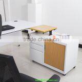 Adjustable Wooden Top Tambour Door Filing Cabinet Side Return Table thumbnail-4