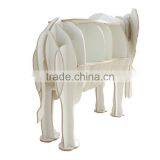 Puzzle Wood Craft Elephant Table Book Shelves Creative Animal Furniture thumbnail-4