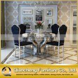 Marble Top Rotating Dining Table for 4 People thumbnail-5