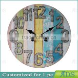 wooden clock / colorful wall clock