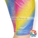 Shiny Rainbow Elastic Fabric Baby Children Pants Wholesale Girls Leggings thumbnail-4