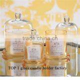 Golden Round Bell Jars Candleholder thumbnail-2