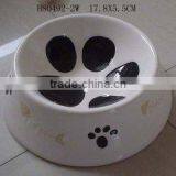 ceramic round doggy feeding bowl