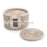 Round Rattan Cup Coaster thumbnail-4