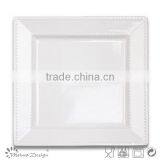 Embossed White Square White Square Dinner Set thumbnail-2