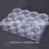 12/lots Plastic Clear Cosmetic Beads Containers Storage Pot Jars With Lid thumbnail-2