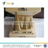 Straight Flute HSS Step Drill Bit for Wood Titanium Coated thumbnail-1