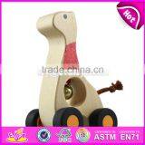 Best Sale Kids Wooden Animal Toy Cars High Quality Mini Wooden Animal Toy Cars for Children W04A033 thumbnail-3