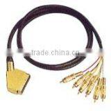 GOLD METAL SCART PLUG TO 6RCA PLUG VK30394 thumbnail-1