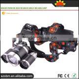 Boruit RJ-3000 T6 LED 920Lm 4 Mode High Power Rechargeable Headlamp thumbnail-1