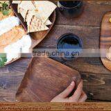 Beauty Acacia Wood Antique Wooden Plate for Breakfast thumbnail-2