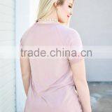 t Shirt Design 2017 Women Super Soft Lightweight Solid Short Raglan Sleeve Tops Knitwear Women thumbnail-5