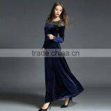 2017 Custom high quality elegant long evening ladies dress