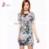 Woman Dress Printed Favorites Compare Ladies' Fashionable Burnout Hem Dress Burnout Dress thumbnail-1