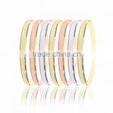 Three Tone Plated Shimmer 5MM Semanario 7 Piece Bangle thumbnail-1