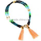 Korea Fashion seed beads Bracelet 2016 Vintage Multilayer Tassel Bracelet