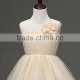 MGOO Hot Sale Cheap Champage Floral Girl Dress New Design Long Frock Children Fairy Dress 2016 MGT020 thumbnail-6