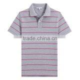 180gsm 65 Polyester 35 Cotton Wholesale Mens Custom Striped Polo Shirt thumbnail-2