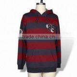 Men's Yarn Dyed Stripes Fleecy Pullover, Available in Various Colors thumbnail-1