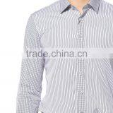 Cotton Vertical Stripes Fabric Men's Dress Shirts thumbnail-3