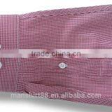 Garment 100% Cotton New Fashion Gingham Men Dress Shirt With Embroidery Men Shirt thumbnail-4