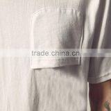 Cheap Bulk Custom Plain Thin White T-shirts With Pocket thumbnail-4