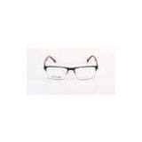 Colorful Semi Rim Square Metal Optical Spectacles Frames For Women / Men , Red Yellow Black
