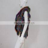 SJ005 Sexy America Tassels Rabbit Knitting Vest With Raccoon Fur thumbnail-3