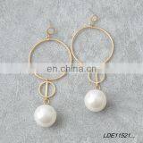 Worn Gold Circle Earring thumbnail-1