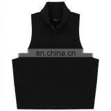 Womens Ladies Sleeveless Turtle Neck Slim Fitted Crop Top thumbnail-3