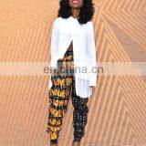 OEM Womens Zipper Close Legging Yoga Design African Print Colorful Casual Pant thumbnail-3