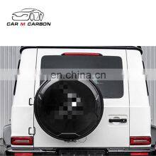 New G Class 2018-2021y W464 W463A Top Car Style Dry Carbon Fiber Spare Tire Cover for W463a W464 G63 G500 Tire Cover thumbnail-4