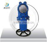 4Inch PN10/16 Worm Operated Stainless Steel 316 Cast Iron Wafer Price Knife Gate Valve thumbnail-3
