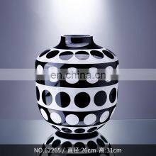 China Custom Different Size Antique Porcelain Flowers Jar Rustic Ball Glass Vase thumbnail-2